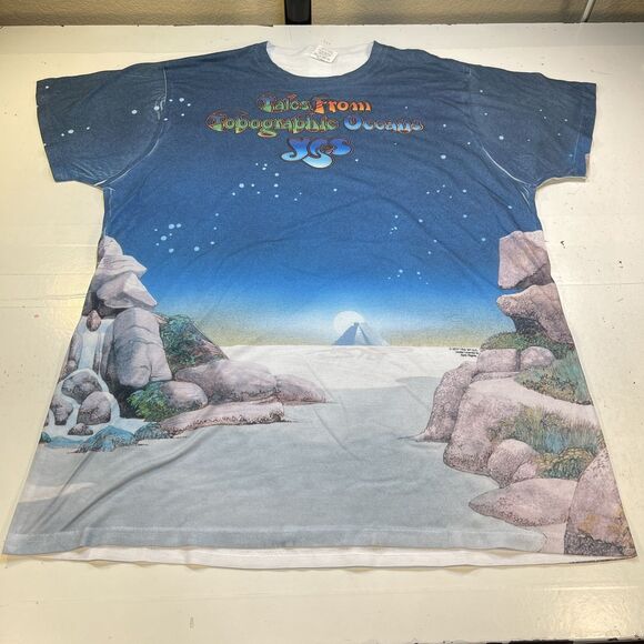 Yes Band 2017 Tales from Topographic Oceans Concert All Over Print T Shirt XL - Picture 1 of 5